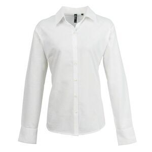 Premier Womens/Ladies Signature Oxford Long Sleeve Office/Formal Shirt/Blouse /